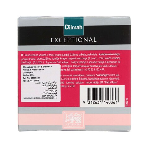 Dilmah Tea Rose With French Vanilla 20Bags