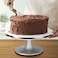 Aluminium Alloy Revolving Cake Stand 12 Inch Cake Turntable with Angled Frosting Spatula Comb Icing Smoother Silicon Spatula and Cake Server Cutter Baking Cake Decorating Supplies