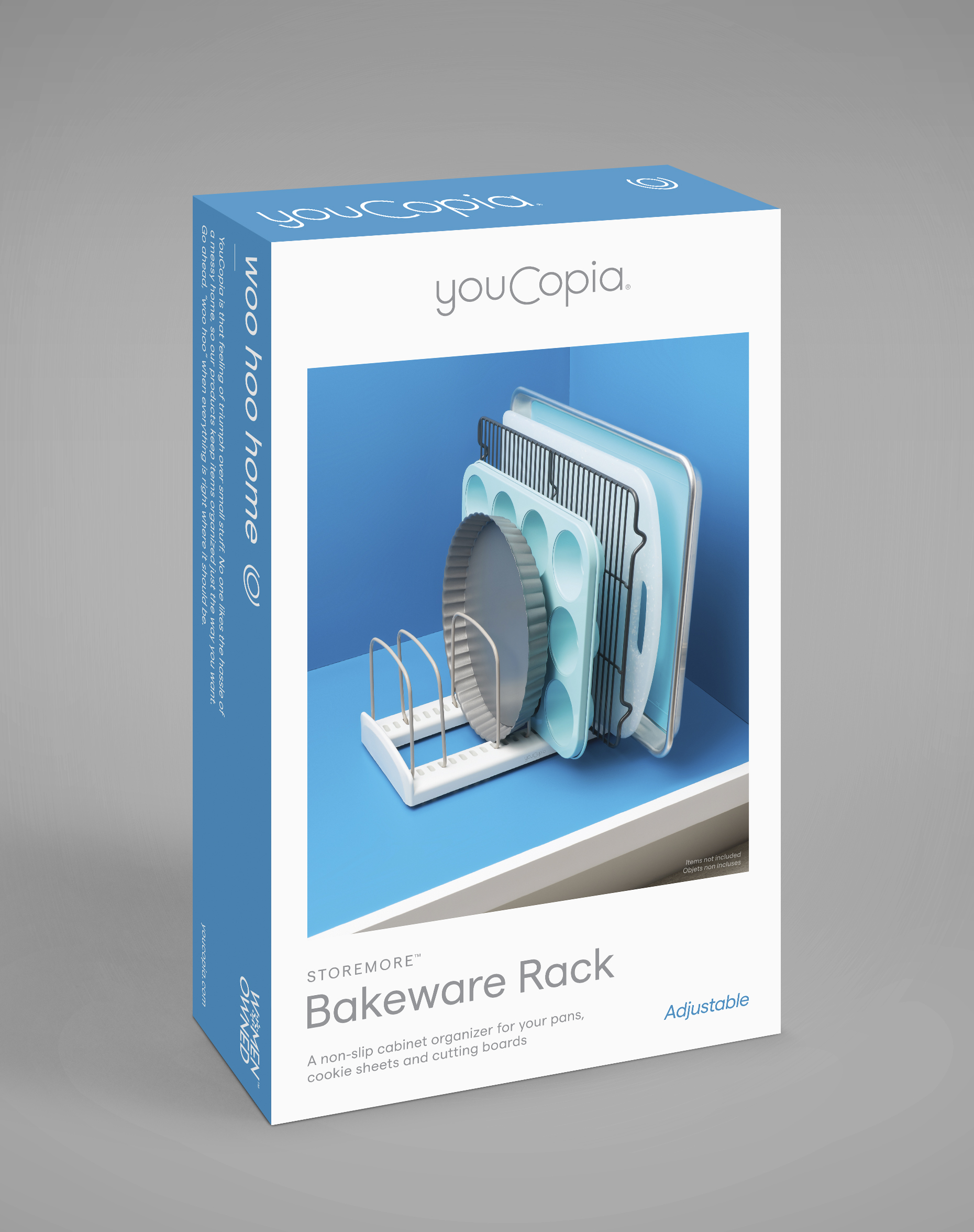 YouCopia - StoreMore Adjustable Bakeware Rack Organizer - White - YCA-50158