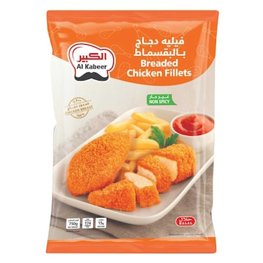 Al Kabeer Breaded Chicken Fillets 750g