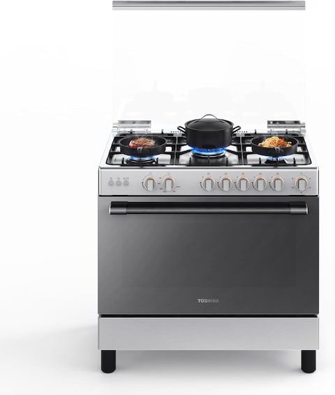 Toshiba Gas Cooker 90/60 Cm 5 burner Steel-RL2-90G5GE(MR)
