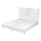 In House Granada Velvet Bed Frame - King - 200x180 cm - White