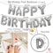 Party Propz Happy Birthday Balloons Decoration Kit 51 Pcs Set For Husband Kids Boys wife Balloons Decorations Items Combo, Helium Letters Foil Balloon Banner,Metallic Balloons,Golden Silver Black Deco