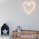 Neon Warm White Heart-Shaped LED Light 38x29.5cm
