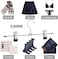 ZOBER Pant Hangers Skirt Hangers with Clips 12 Inch Metal Trouser Hangers with Adjustable Non-Slip Clips Hangers Space Saving for Pants Skirts Clothes 25 PCS