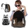 Blue Pet Backpack Dog cat bag Transparent  Carrier Travel Bag Designed for Travel Hiking Walking Outdoor Use