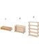 Lingwei 5-Tier Wooden Foldable Shelf Storage Organizer Shoe Rack, Beige, 25X70X88cm
