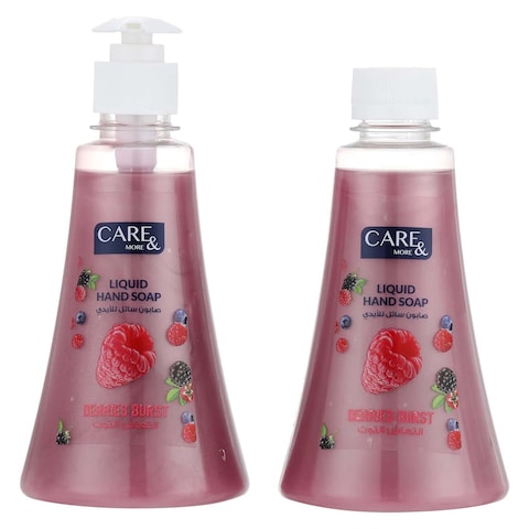 Care &amp; More Liquid Hand Soap with Berries Burst - 350 ml + Refill