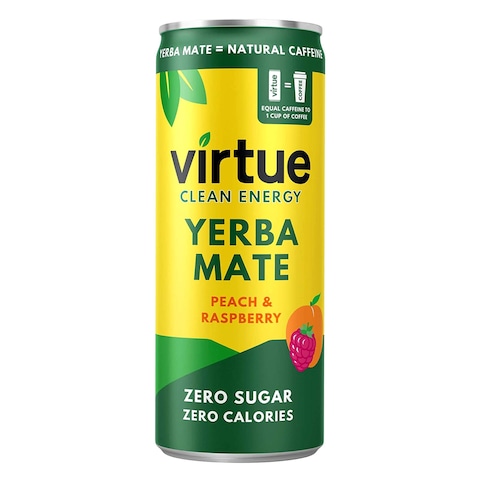 VIRTUE ENERGY DRINK P&amp;RASPBRY 250ML