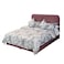 In House Lamar Velvet Bed Frame - Single - 200x120 cm - Dark Pink