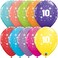 Age 10 11in Tropical Assortment Latex Balloon 6 pcs