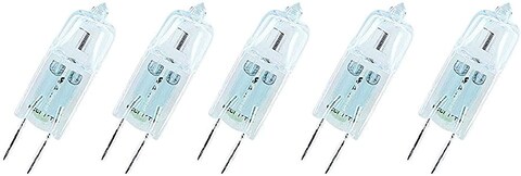 Osram Home Decorative High Quality and Durable Clear HALOGEN Light Bulb 64441-50W 12V GY6.35 (Pack of 5) - White