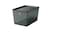 Box with lid, transparent black18x26x15 cm