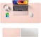 SKY-TOUCH Mouse Pad Large Leather Computer Desk Pad Office Desk Mat Extended Gaming Mouse Pad, Non-Slip Waterproof Dual-Side Use Desk Mat Protector 80cm x 40cm (Pink/White)