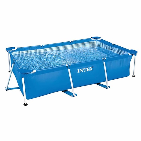 Intex Metal Rectangular Frame Pool - 3&times;2&times;0.75 Meter - Blue