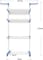 Multi Layer Clothes Organizer Drying Rack White/Blue 70 x48 x 168cm