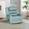 In House Velvet Classic Recliner Chair With Storage Box - Light Turquoise - AB07