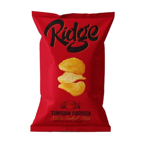 Ridge Kettle Cooked Chips with Tunisian Harissa - 65 gram