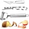 ECVV Potato Vegetable Peeler,3 Piece Peeler for Kitchen Set Including Y &amp; I Shaped Vegetable Peeler with Julienne Slicer and Swivel Peeler, Stainless Steel Kitchen Tool Kit for Fruit Chicken SILVER