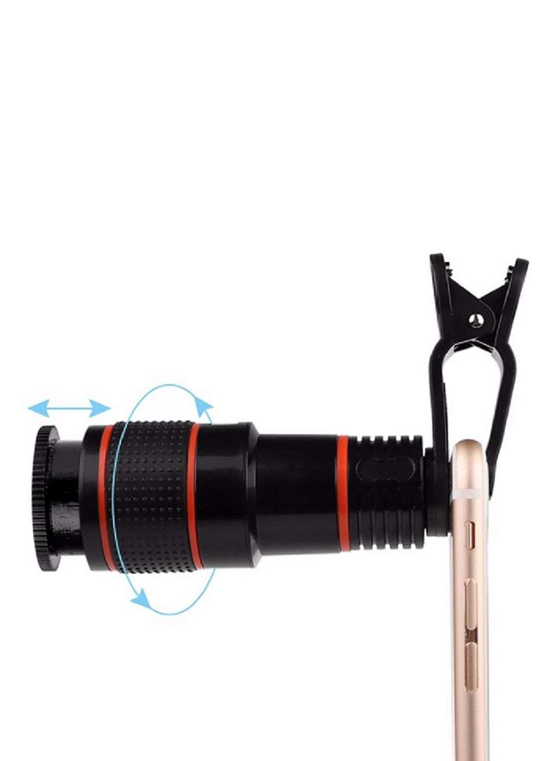 Generic - Universal Clip On HD Telescope Lens Black/Red