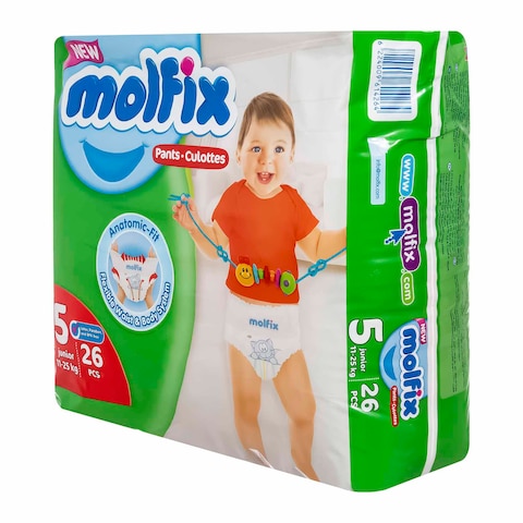 Molfix Pants Diapers 5 Junior, 11-25 Kg - 26 Diapers