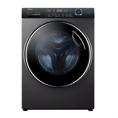 غسالة ملابس هاير 10كجم اتوماتيك بموتور إنفرتر - فضي غامق - HW100-B14979S8