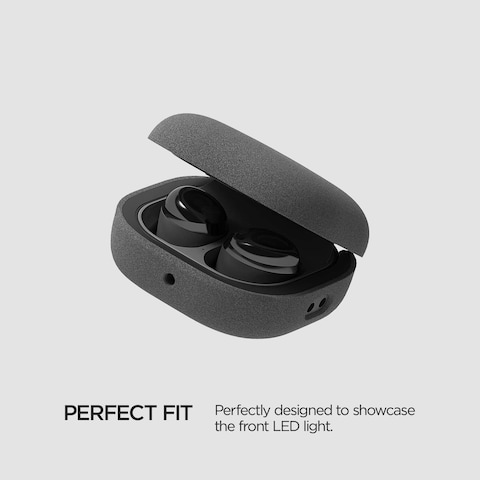 VRS Design Modern Sand Stone designed for Galaxy Buds2 Pro case cover (2022) / Galaxy Buds 2 case (2021) / Galaxy Buds Pro case (2021) / Galaxy Buds Live case with Leather Strap - SandStone