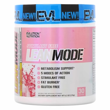 Evolution Nutrition Lemonade Leanmode Pink Stimulant Free Fat Burner Dietary Supplement 174g