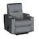 In House Velvet Rocking &amp; Rotating Cinematic Recliner Chair With Cups Holder - Grey - AB08