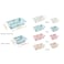 Generic-blue 2968 Refrigerator partition layer multi-purpose storage rack refrigerator storage box pull-out sorting storage rack blue