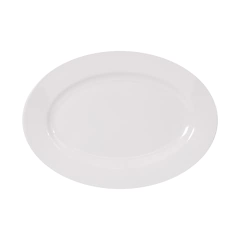 Milton Ceramic White Oval Platter 14&quot;