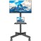 Rolling TV Stand, Mobile TV Stand with Upgraded Wheels For 32-80 Inch LCD LED OLED Flat Screen TVs up to 50 kg, Height Adjustable TV Stand With Laptop Shelf
