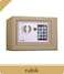 Rubik Mini Electronic Digital Security Safe Deposit Box With Electronic Keypad Lock And Physical Key For Home Office Hotel Jewelry Passport Watches Cash Storage (Beige)