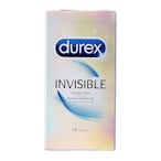 Buy Durex Invisible Extra Thin And Sensitive Condom Clear 12 count in Saudi Arabia