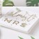 Ginger Ray Bridal Shower Gold Foiled Napkin 16-Pieces- White