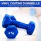 H PRO Dumbbell Weights  Unisex Adult Vinyl Coated Weights for Exercise &amp; Fitness   Dumbbells Comes in 2 kg Pair   Set of 2 in Blue