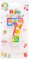 Party Time Colorful Polkadots Candle Number 7 Birthday Candle Kids Adult Birthday Cake Decoration - Number Candle For Anniversary, Valentines Birthday Candle Cake Topper