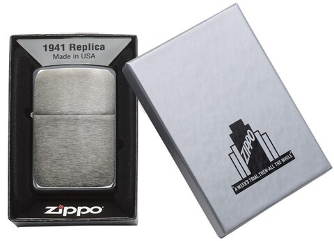 Zippo 24096 1941 Replica Black Ice Windproof Lighter