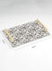 Lowha Decorative Acrylic Serving Tray With Gold Metal Handles And Multi Size Cycles Dots Design 20x30 cm