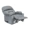In House Velvet Classic Cinematic Recliner Chair With Cups Holder - Grey - NZ80