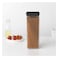 Brabantia Square Food Storage Canister 2.5L Dark Grey