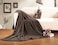 Comfy - King Size Flannel Fleece Blanket - Brown