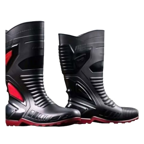 Umoja Biker Rubber Shoes Black/Red