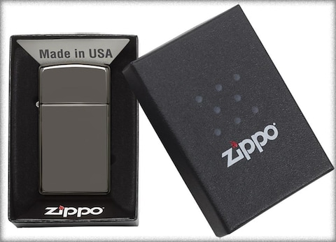 Zippo 20492 Slim Black Ice Windproof Lighter