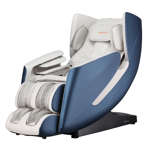 ARES iDive Massage Chair (Beige/Blue), 12 Auto Programs, 3D Mechanical, Back Heating, Full Body Airbags, Zero Gravity, Bluetooth Speakers, 3 Years Warranty