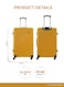 ParaJohn ABS Hardside Spinner Check In Medium Luggage Trolley, 24 Inch, Yellow