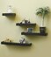 Wooden Rectangular Floating Wall Shelves set of 4
