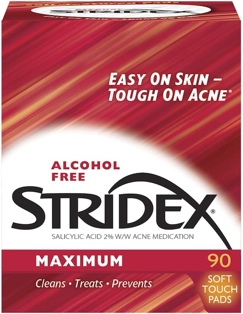 Stridex Single-Step Acne Control, Maximum, Alcohol Free, 90 Soft Touch Pads