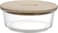 Royalford Round Glass Food Storage Container With Bamboo Lid, 950 ml Capacity