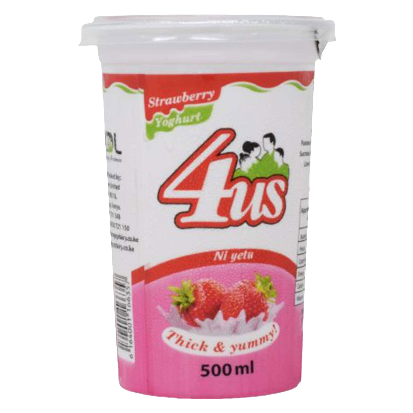 4Us Thick And Yummy Strawberry Yoghurt 500ml